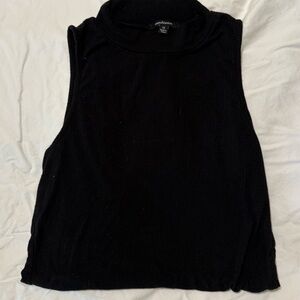Black Sleeveless Turtleneck Bodysuit